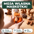 Moja własna maskotka: dziecko trzyma uszytego filcowego lisa
