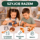 Szyjcie razem: rodzeństwo szyje filcowe maskotki, 6 maskotek do podziału, plastikowe igły, wiek 6+